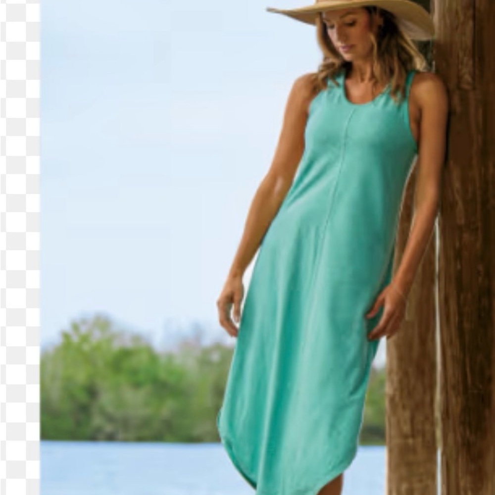 Natural Reflections Turquoise Midi Dress